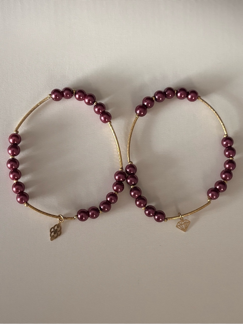 Burgundy bracelets
